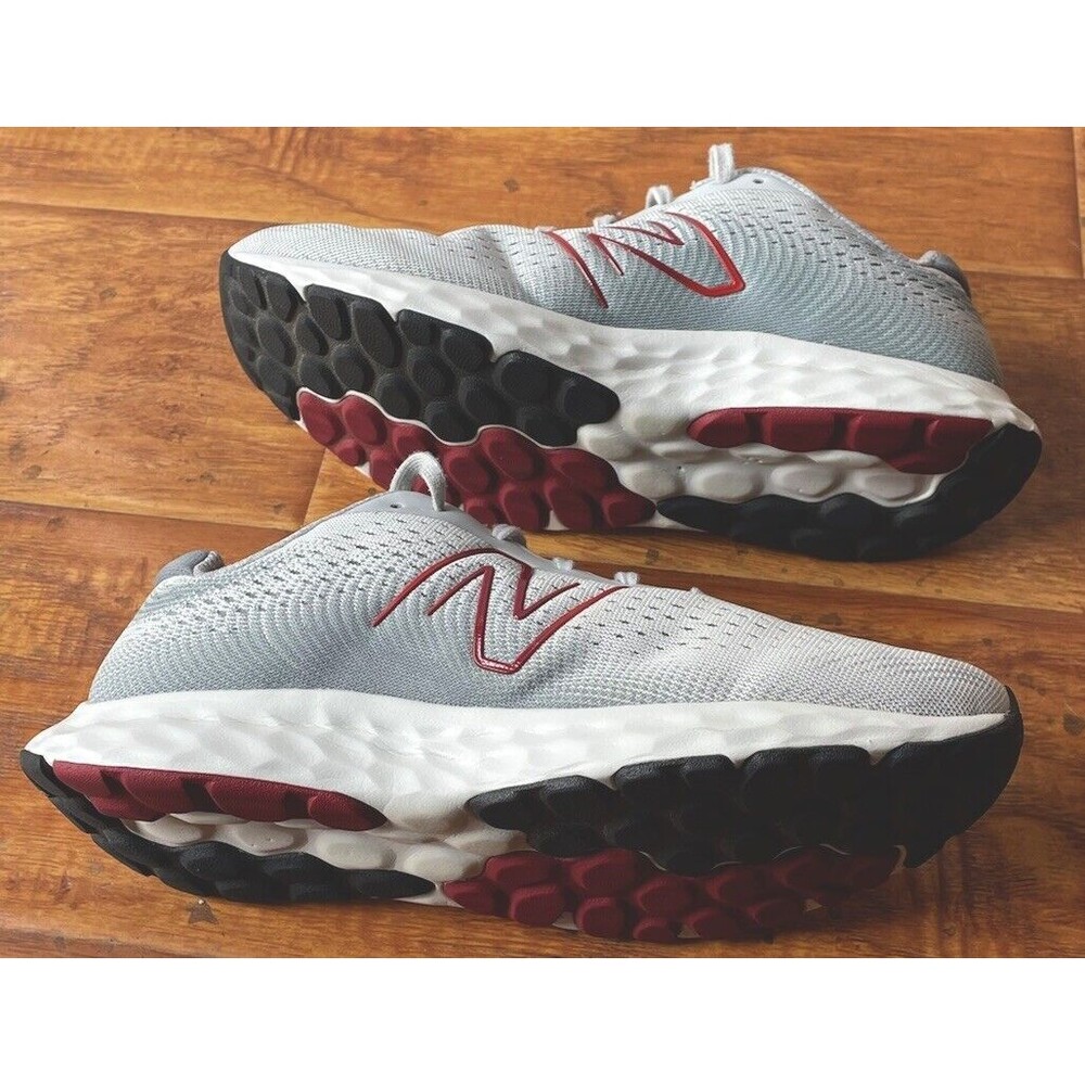 New Balance Gray and Red Athletic Shoes - Picture 3 of 12